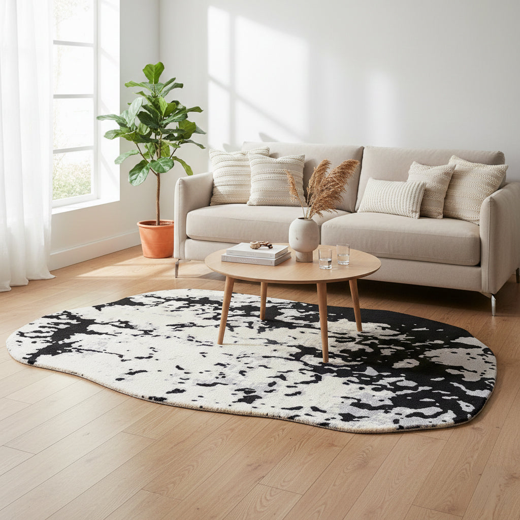 Black Web Rug