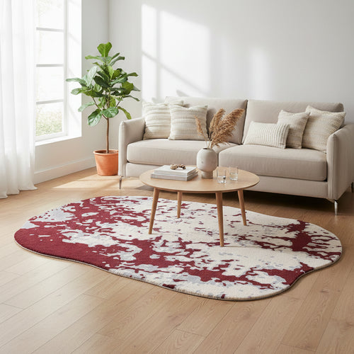 Red Web Rug